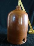 Chicken Waterer, stoneware, hand-thrown, brown glaze